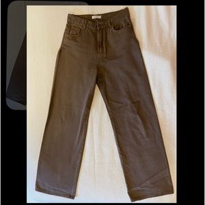 Pull & Bear brown wide leg jeans.